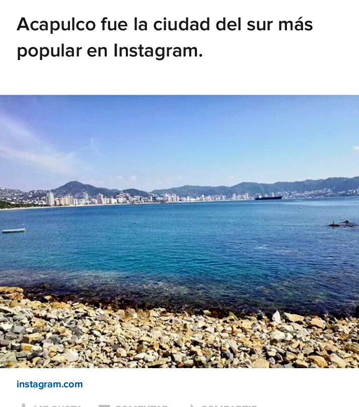 dulcVanessa's tweet photo. En las estadísticas de instagram este año, Acapulco sobresale con este bonito dato. 😍 https://t.co/0lfKTOqDyW