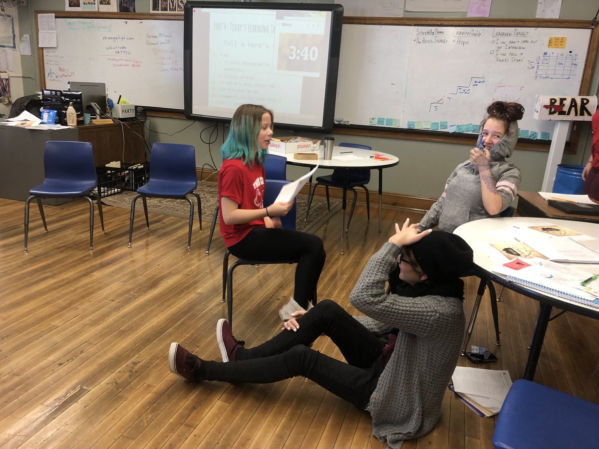 McKinleyGO1's tweet photo. @CRMcKinleyMS Great conversations interviewing others - love, religion, military, politics, funny kid stories- loved it! #funconvos https://t.co/tRejeuLDDO