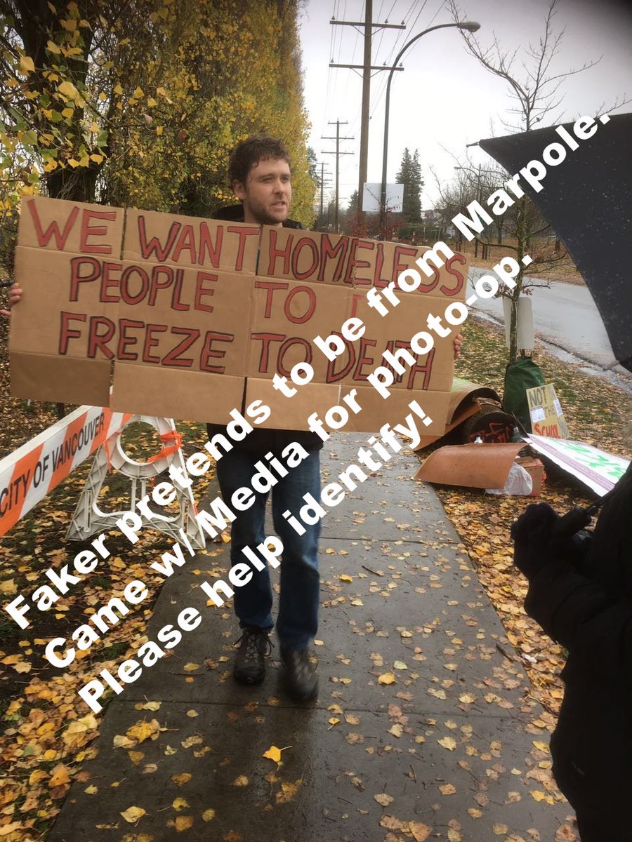 MarpoleChildren's tweet photo. #Faker fr. downtown pretends to represent #Marpole. Say he wants ppl to freeze to death.  Came w/ #media for #PhotoOp &amp; fled when we confront him. Can anyone identify this person?
We want safeguards in TMHing &amp; transparency
@CTVVancouver @GlobalBC  #setup #vanre #vanpoli #TMHing https://t.co/9ea5ZgBCNb
