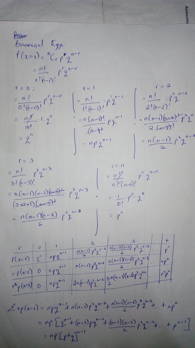 YONA_MENGO's tweet image. Proving that under the #PoisonDistribution mean = variance; based on a #binomial eqn #MathProbability