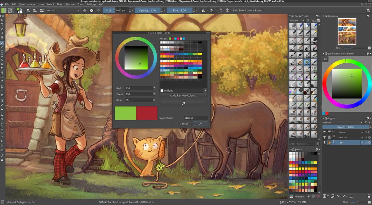 _Landare's tweet photo. Usando o Krita aqui, se não tiver como usar #Photoshop usa #Krita, dos gratuitos que roda em Windows, Mac e #Linux é o melhor que tá tendo #FollowBackBR #BrasilFollowBack #BrazilFollowBack https://t.co/JAmwCsu6Xw