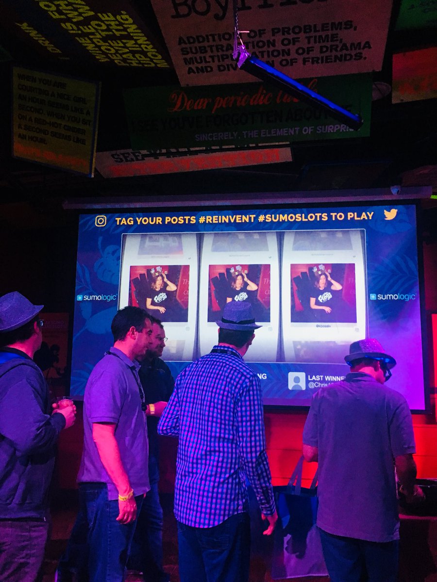 SumoLogic's tweet photo. Havana Nights in full swing! #reinvent #sumoslots #aws https://t.co/0TUZuAteJ6