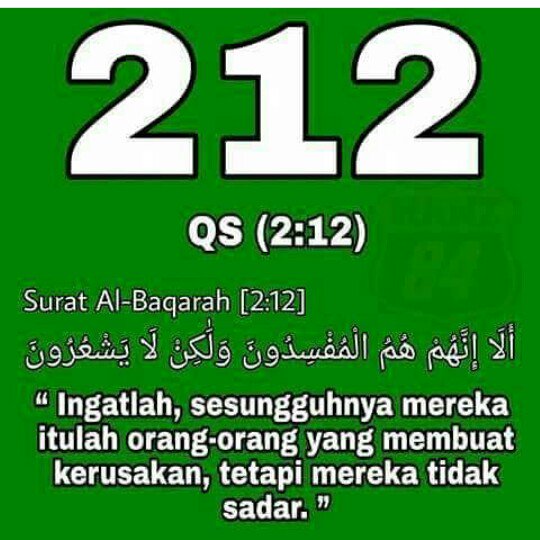 Untuk yg memuja-muja 212, ini pesan Al-Quran, yg pro Al-Quran silakan RT, Mari sebarkan Kebenaran Al-Quran