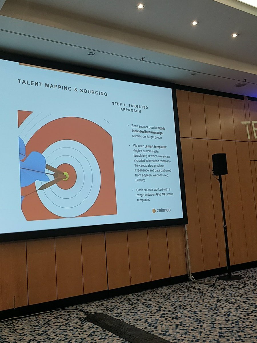 Be smart and personal but standardized about candidate outreach says @Andreea_BBO from <a href="/ZalandoTech/">Zalando Technology</a> at #techrec