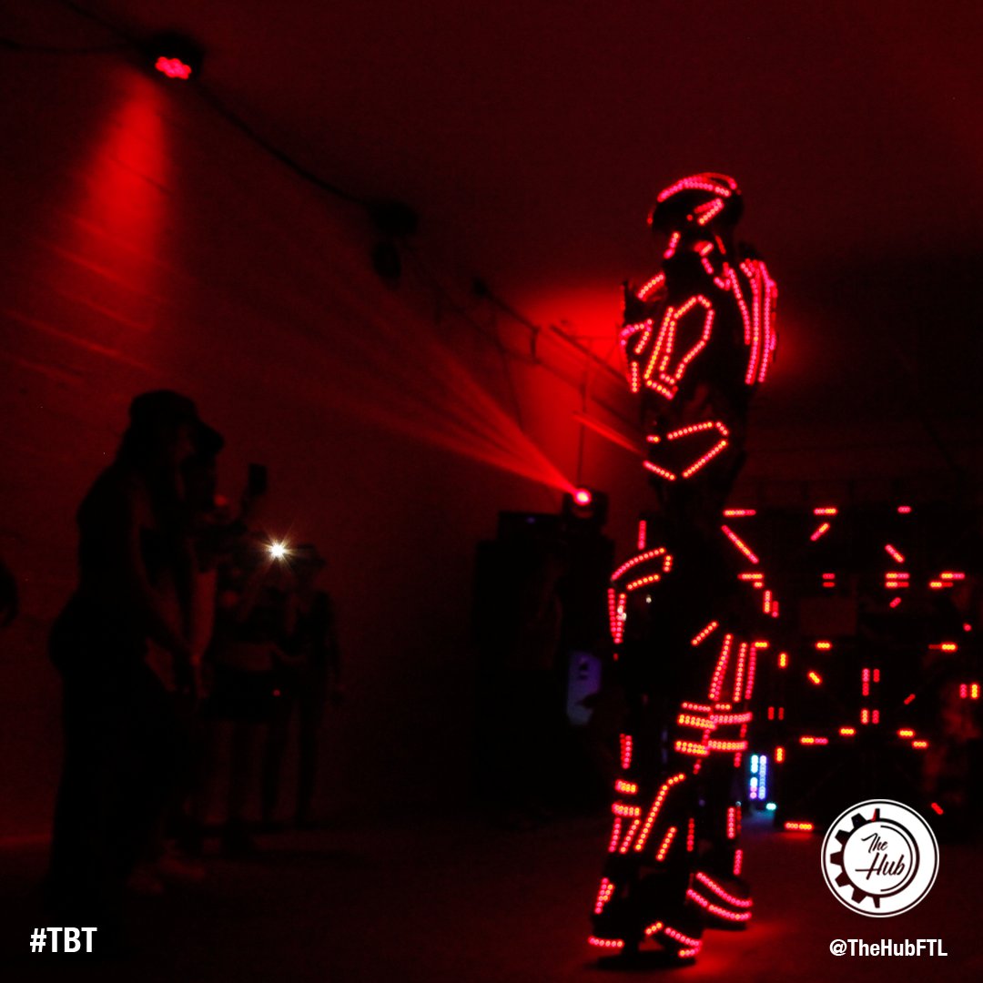 TheHubFTL's tweet photo. #TBT @TheHubFTL  Always a fun mix when LUTN #LedRobots show up at The Hub. Everyone has a great time dancing with the Robots. 
See you next time at the Hub.

#FortLauderdale #EventVenue #NightLife #FTLbar #CaponesFTL https://t.co/cfEr2sODTu