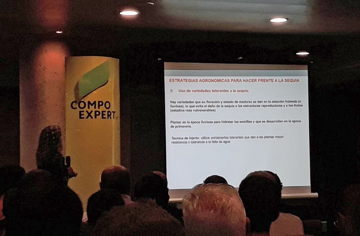 COMPOEXPERT_es's tweet photo. 📋 Técnicas y estrategias varias para mitigar el efecto de estrés hídrico 📋

▶️ Uso de variedades tolerantes
▶️ Estrategia "Partial Rootzone Drying"
▶️ Solutos compatibles y reguladores crecimieto
▶️ Optimización del sistema de riego 

#SomosExpertos https://t.co/MssA4Ov5Ux