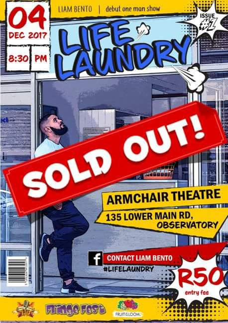 4 Days to go till #lifelaundry by Liam Bento for whom I'll be opening #prewash 
#comedyhustle #standupcomedy #live #capetown #sacomedy #sacomedyshares #comedy #comedian #eksemanet