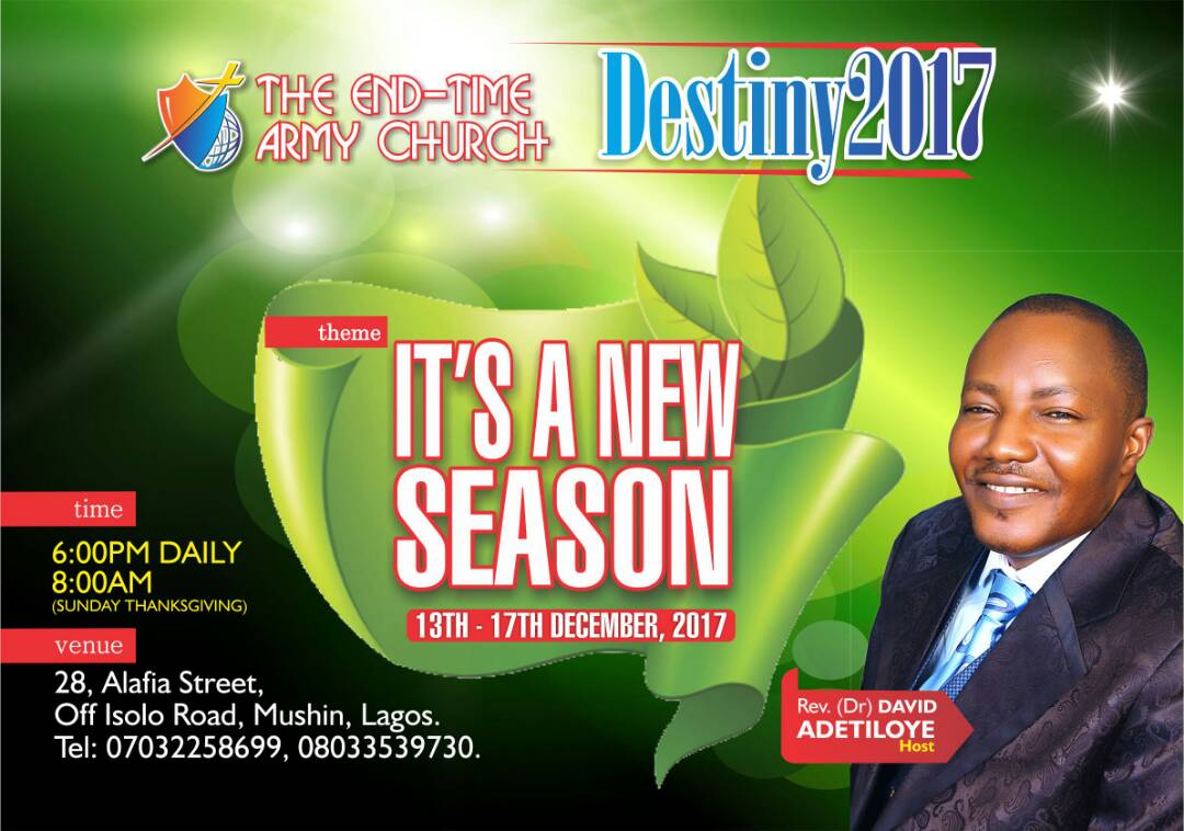 davidadetiloye's tweet photo. A New season... #Destiny2017 https://t.co/WKHXStqymJ