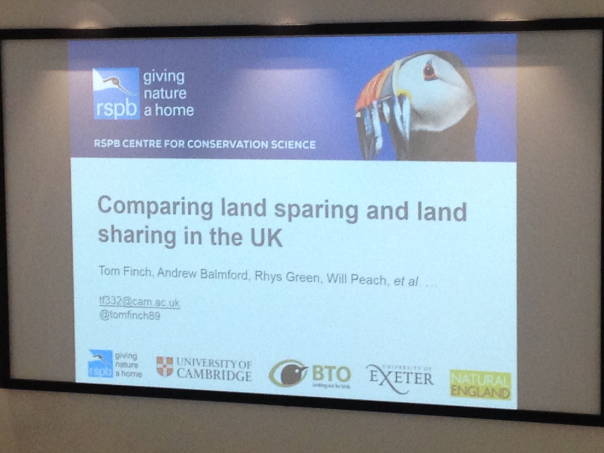 SIRN_tweets's tweet photo. Different approaches for food production and nature conservation to optimise land-use @tomfinch89 @Natures_Voice @Cambridge_Uni #SIresearch https://t.co/VJnXlWj6sj
