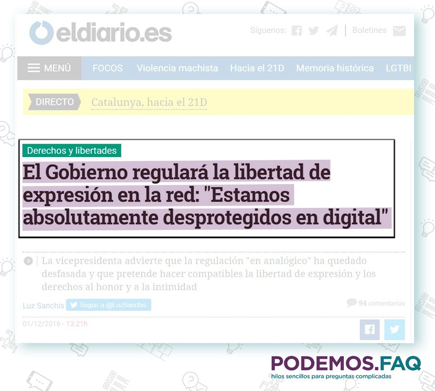 PodemosFAQ's tweet photo. Y vean también a los partidos políticos «amantes de la libertad» criminalizando las redes y responsabilizando a los tuiteros. Acabarán culpando a Twitter de todo. El «todo es Twitter» se impone. #YoNoSoyBOT https://t.co/dCHkBXgwY5