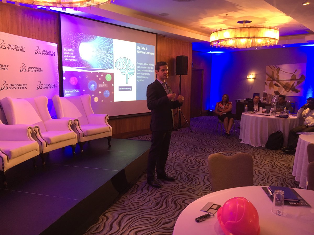 3dsGEOVIA's tweet photo. Introducing the Virtual Twin. GEOVIA CEO Raoul Jacquand talks about building virtual worlds that improve the real world. Where a "virtual twin" of your mine with allows you to plan 'The Mine of Tomorrow'. #3DEXPERIENCE, #3DSMINE, #GEOVIAworldtour https://t.co/5LodMZcacL
