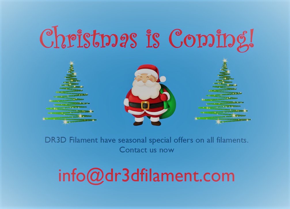 DR3dfilament's tweet photo. @DR3dfilament are celebrating the Christmas season with special offers on all our filaments. Contact us for more information !
#Xmas #filament #fdm https://t.co/BgoUOIuy9y