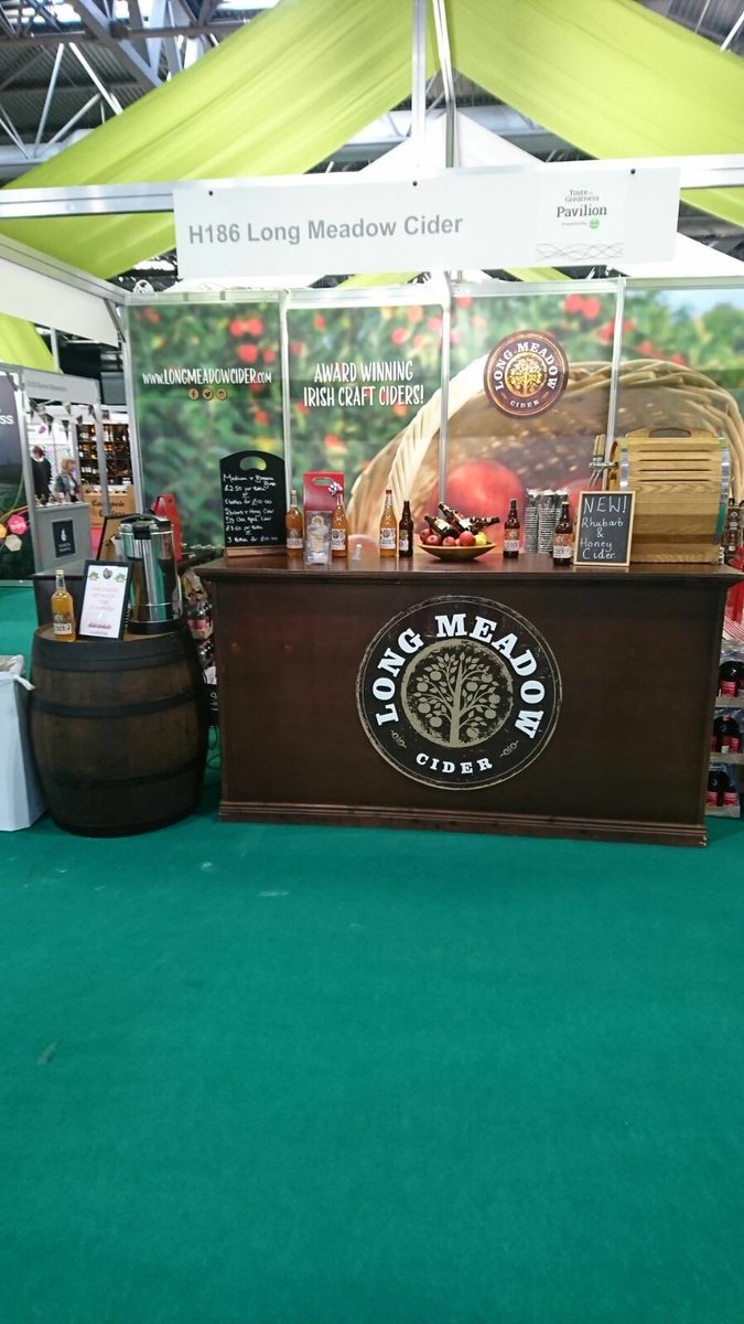 LongMeadowCider's tweet photo. @BBCGoodFoodShow #Birmingam is officially opened we’re all looking forward to a great 4 day event with other great NI Producers @Food_NI @paula_mcintyre @FoodHeartlandNI #StandH186 #TasteTheGreatness #GFSWinter #CraftCider #PureToTheCore https://t.co/Y47t0xiiH5