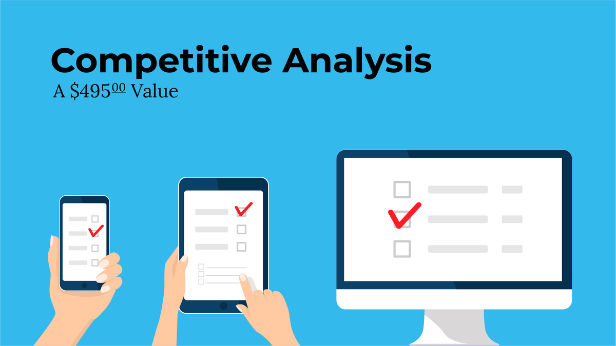 thoriumdesign's tweet photo. How do you compare to your competition? For a limited time, we're offering a free competitive analysis. Without data, any decision you make about your business is just a guess! https://t.co/wqcj6426zQ