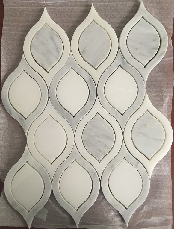 marblenthings1's tweet photo. Water Jet Tear Drop Arabescato &amp; Pure White Marble Polished Mosaic Tile #waterjet_mosaic_tile #white_marble_tile
https://t.co/5TQZfATRSD https://t.co/cX5IxXQPja
