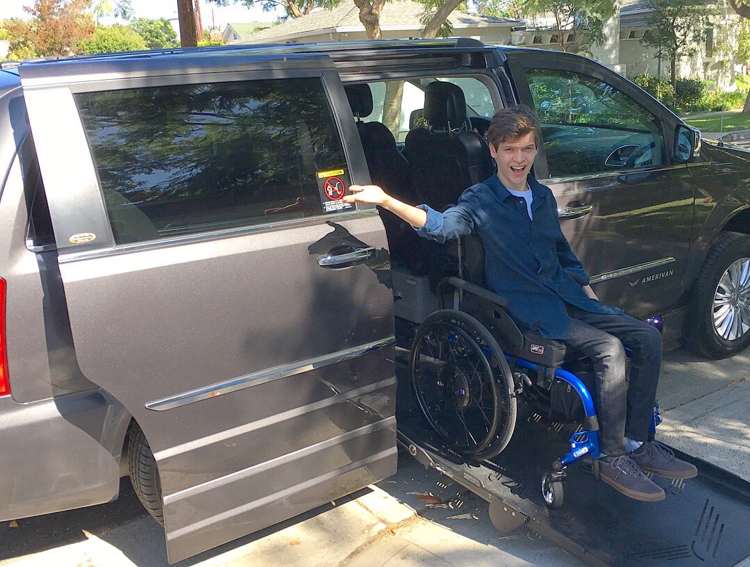 micahdfowler's tweet photo. Big announcement! I’m so proud to be partnering with @revgroupinc! My new #Revability Accessible Van is awesome! I can wheel in &amp; out w/o assistance &amp; it’s got tons of features to increase my independence everyday. It’s super slick too 😎👍🏻 #brandambassador #REVMicah #ad https://t.co/f8gTSLjdWU