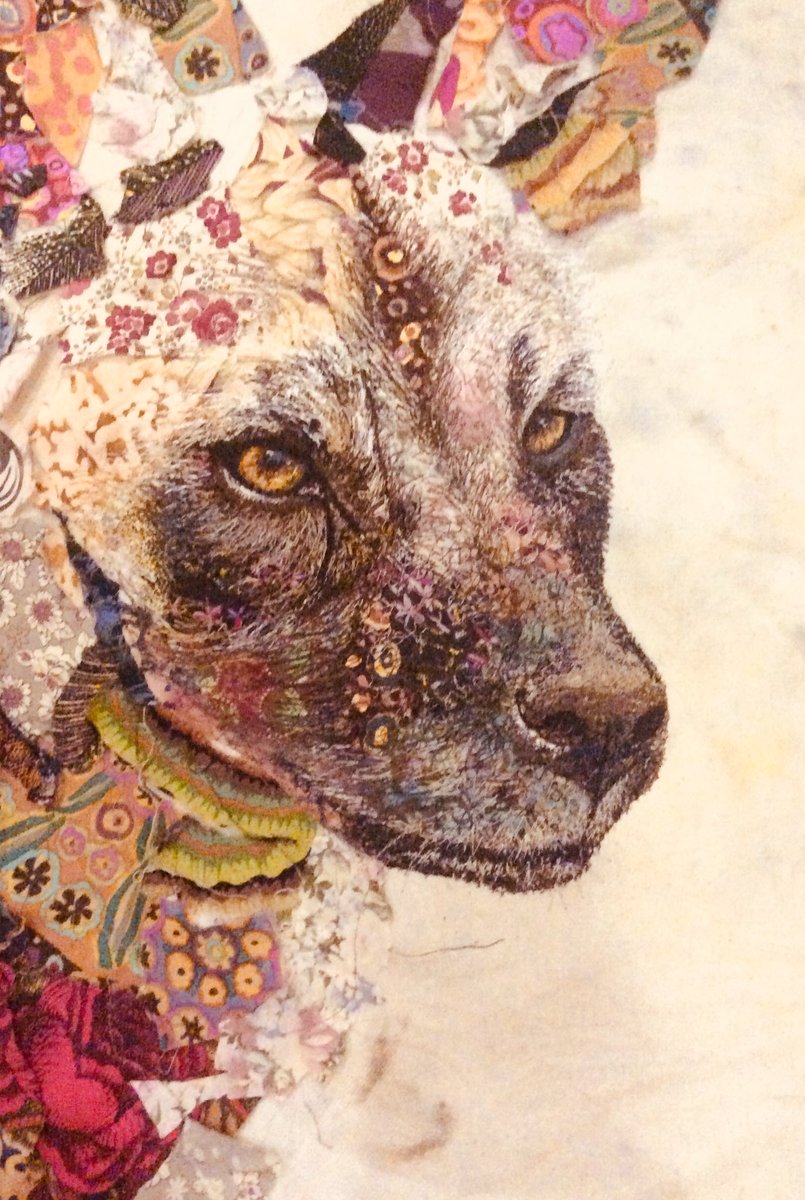 African wild dog emerging with thread painting. Hours of sewing on my Bernina with Aurifil threads. <a href="/BERNINARSA/">BERNINA RSA</a> <a href="/berninauk/">Bernina UK</a> @BerninaAUST <a href="/aurifil/">Aurifil</a> <a href="/justplainlovely/">Erin Sampson</a> <a href="/alexveronelli/">Alex Veronelli</a> #threadpainting #sewing #wilddog #textileart #sophiestandingart