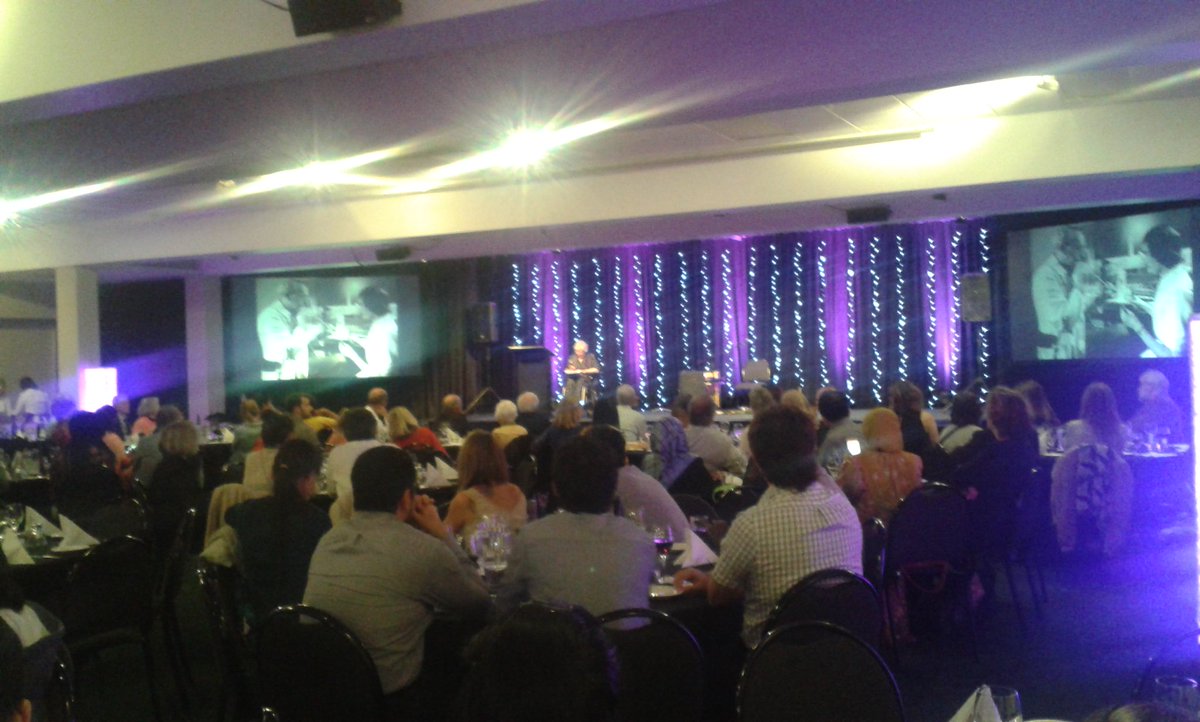 ILS2017's tweet photo. Dr Elizabet Whitcombe, who worked with Dr Leopold Kirshner, talking at the gala dinner of ILS2017 https://t.co/u1BKbYfwAz