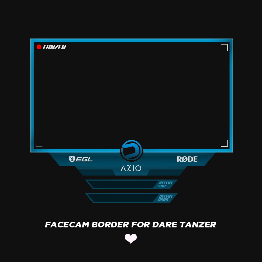 ChrispyGraphics's tweet image. Facecam Border for @DareTnzR. RTs and likes are appreciated 💙