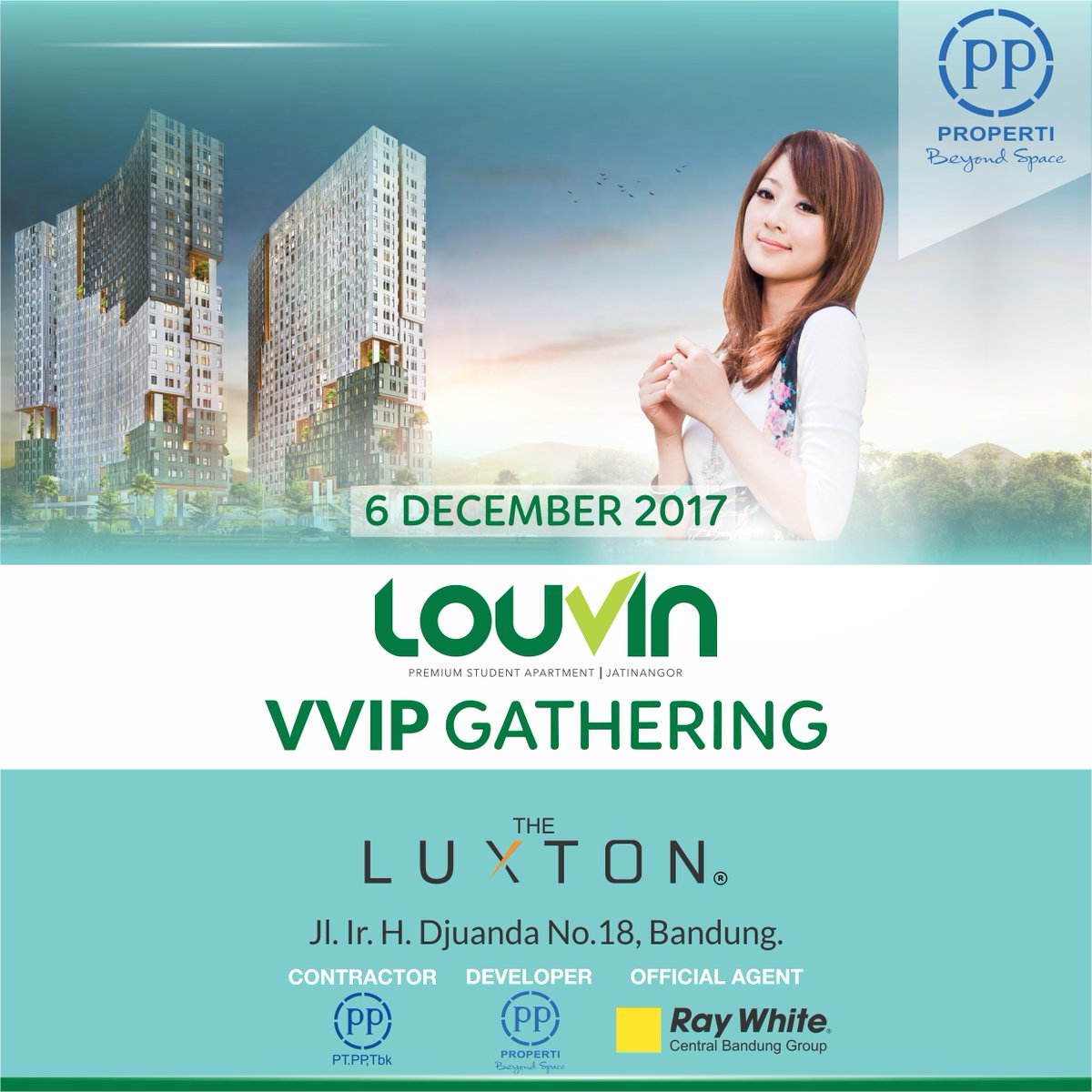 RayWhiteBandung's tweet photo. VVIP Gathering pada 6 Desember 2017.
hurry Grab your INVITATION.. jangan sampai kehabisan lagi 😊😊😊.
HARGA PERDANA Very limited seat offer 😘😘😘😘😘.
#raywhite #raywhitecentralbandunggroup #properti #propertibandung #bandung #agent #agentproperti #apartment #apartmentbandung https://t.co/LO8iMglQvC