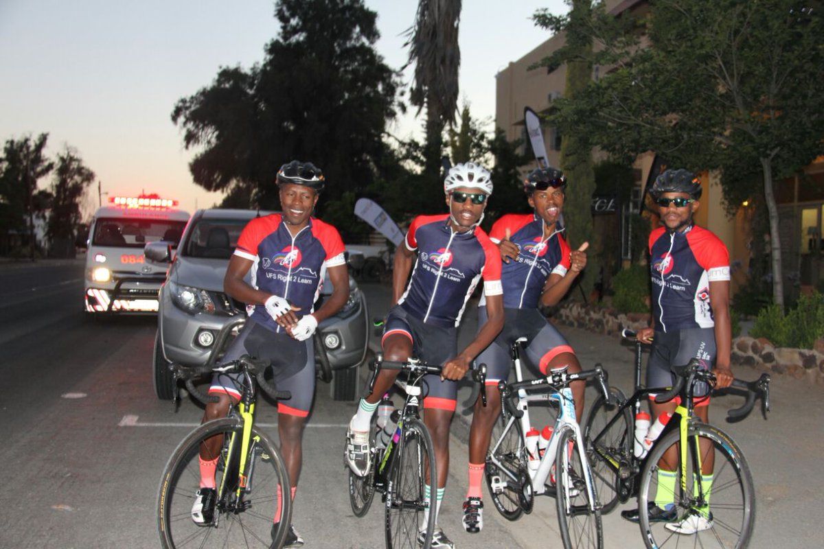 UFSweb's tweet photo. #Right2Learn Cycle Tour Day 4: Left Britstown at 5:15am travelling to Victoria West. https://t.co/Z65bQ1ckw7