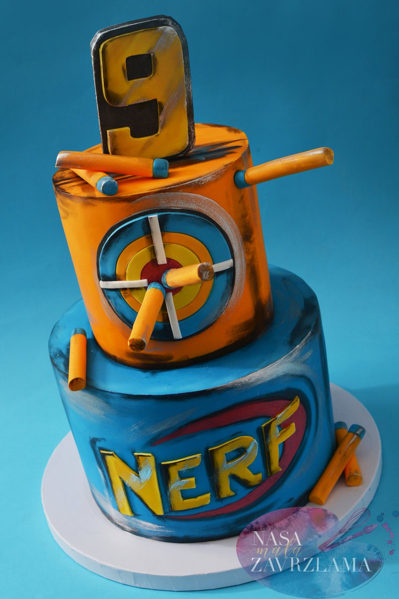 ZZAVRZLAMA's tweet photo. #nerfcake #boysbirthdaycake #instacake #cakedecorating #cakephotography #cakestagram #cakestag #birthdaycake #rodjendansketorte #decijetorte #decijatorta #rodjendanskatorta #tortebeograd #nasamalazavrzlama #belgradecakes #ukusno #food #dessert #handmade #yummy https://t.co/WjWnQbL7Ae