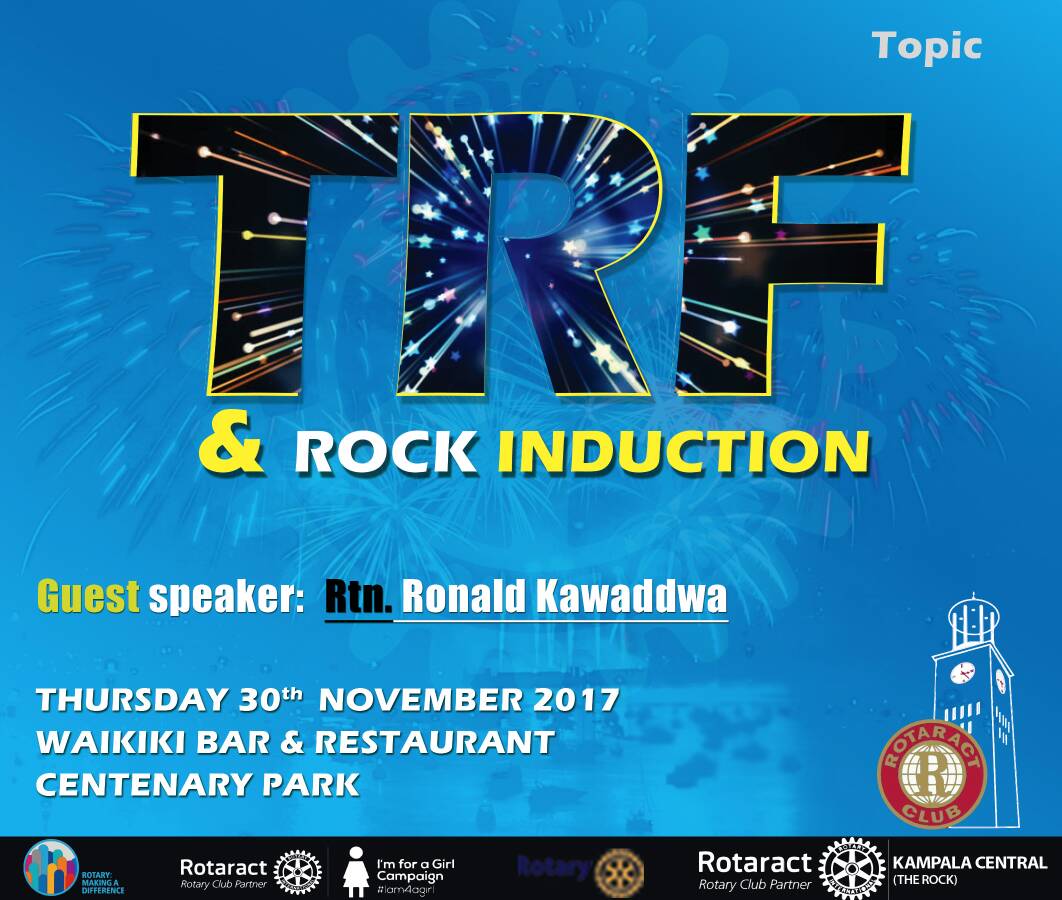 ROCK_Kampala's tweet photo. Today @waikikiRestaurant&amp;Bar we shall be talking about TRF and induct our lovely  Alan Lukoda #rotaract50 #dca17 @rotaract256 @aminanasaazi https://t.co/MZqc5jXMXI