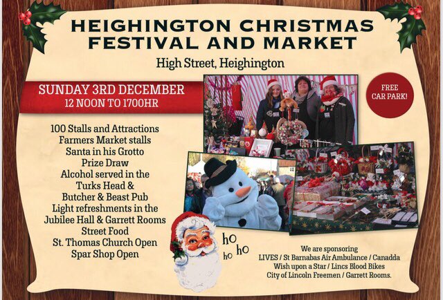 Our final outing of of the festive season, Heighington Christmas Festival and Market, Sunday, 12-5pm #lincoln #Lincolnshire #lincs #christmasmarket #christmasshopping #nearlythere