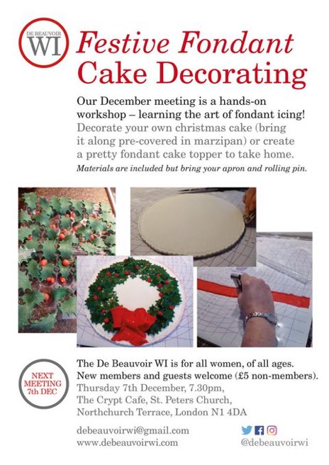 Get your Christmas Cake ready girls - marzipan this weekend and decorate with us next Thursday...