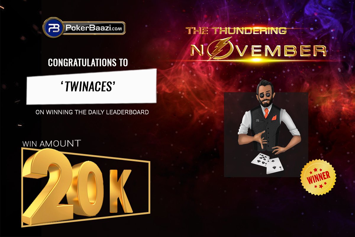 PokerBaazi's tweet photo. https://t.co/PxWlgD6zn6
#GrandRewards #Poker #Tournaments #PokerBaazi #IndiasMostTrustedPokerWebsite https://t.co/xyEGDBnNk0