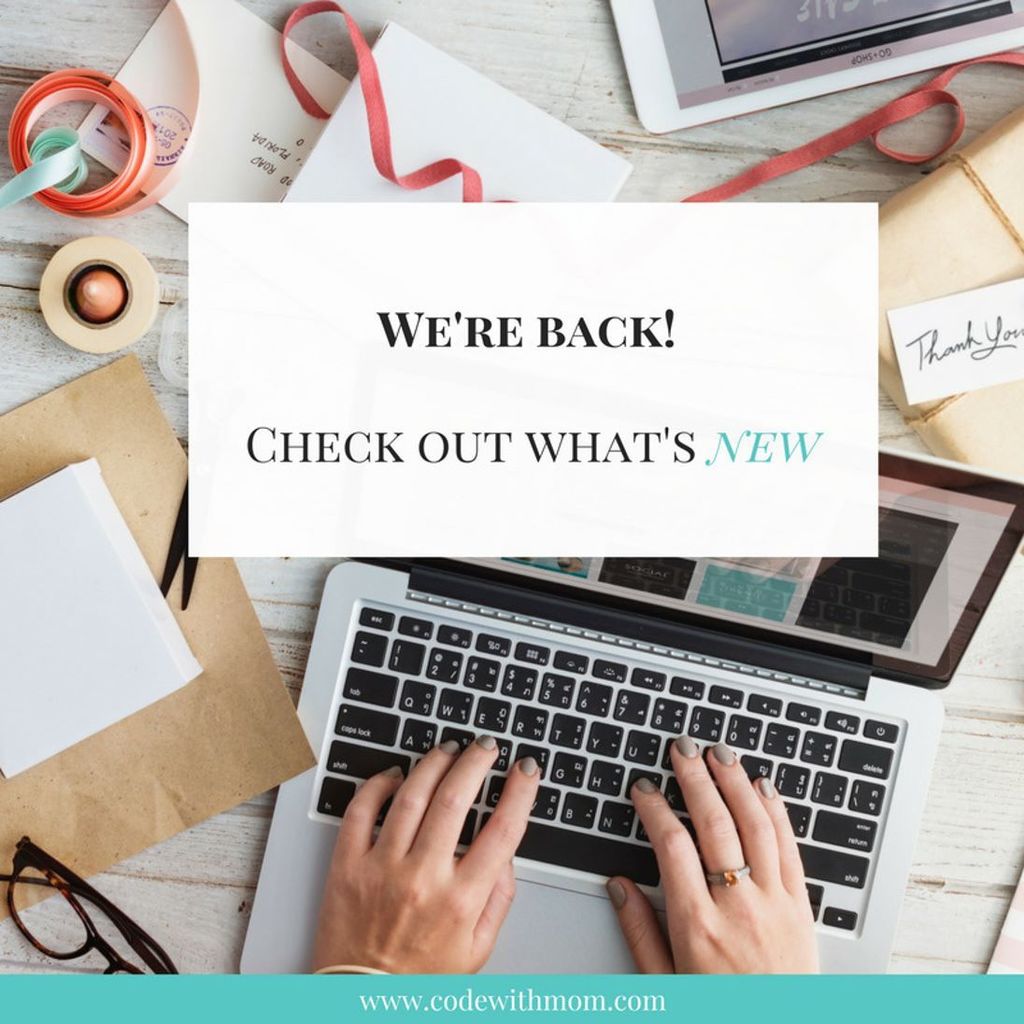 CodeWithMom's tweet photo. I'm so happy to be back! I cannot believe that I took such a long break... I realize how I missed blogging and sharing with you what my daughters and I discovered. And to celebrate this come back, I have a gift for you! Check out the link in bio !!
#code… https://t.co/ffrX6Bytdy https://t.co/UWcc6JLuWz