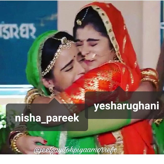 pareek_nisha's tweet photo. Hahahahaha #jodidaar #Devi #kesar  #JEETGAYITOHPIYAMORRE #yeahanisha #loveNishapareek❤️😙Yesha K Rughani https://t.co/ZlYT17JLzU
