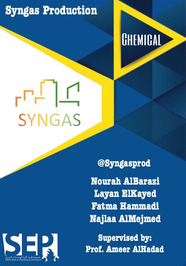 SEP_ku's tweet photo. Follow &amp; Support Chemical Engineering Senior Project:

@syngasprod 

#SEP_CHE https://t.co/oY58nXUH9j