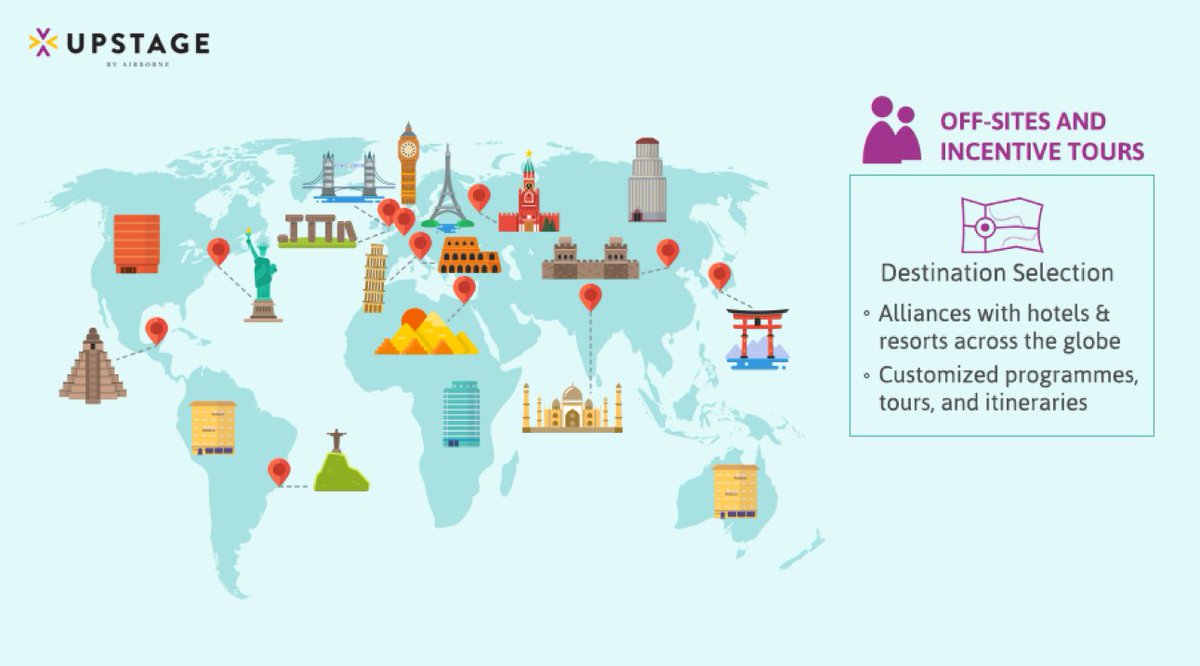 upstageglobal's tweet photo. UPSTAGE collaborates with Hotels &amp; resorts across the globe, provides customised programs, tours and itineraries. 
Know more about us here: https://t.co/JCxPIB7BmW
.
#UPSTAGENow #OffsitesAndIncentives #UPSTAGEdiaries #PlanwithUPSTAGE #TravelPartners https://t.co/nExRtGiPPC