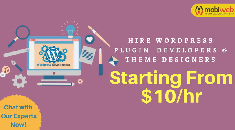 mobiwebtech's tweet photo. 'Want to Hire #Wordpress Developer for Your Project?
Hire WordPress Plugin Developers &amp; Theme Designers from #Mobiweb Technologies &amp; Get Tailor Made #Web Solutions
Starting from $10/hr
Talk to our experts now: https://t.co/JAJGGgGwpL https://t.co/sx1z2VTUeJ