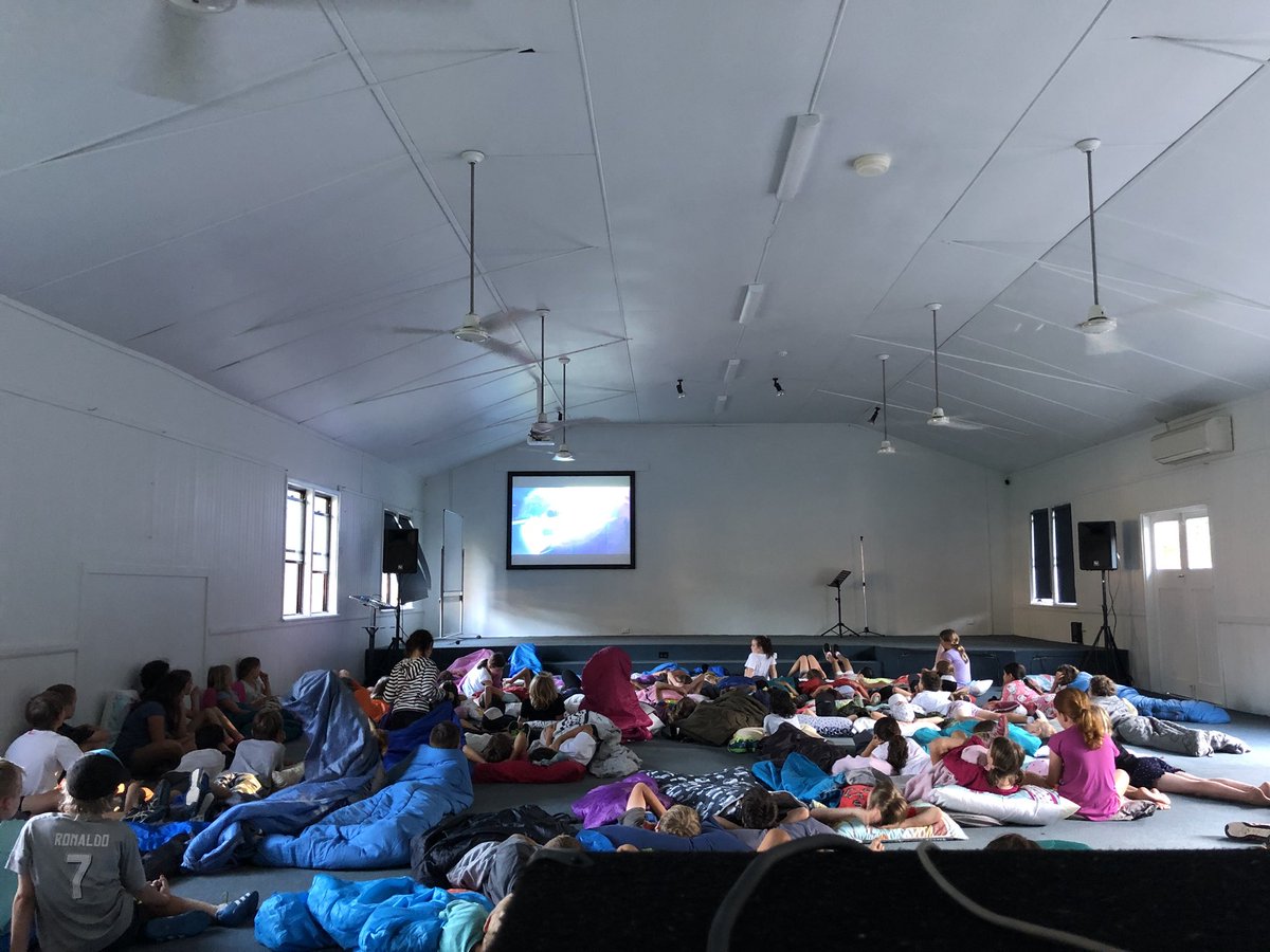 Time for a movie at Stage 2 Camp.