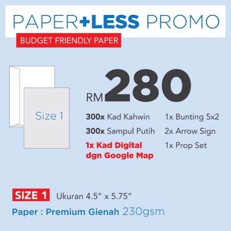 PAPER + LESS 
PROMOSI TERBARU daripada <a href="/kadlawo/">kadlawo</a> 
PAPER + LESS ini menawarkan kad dan digital card untuk membawa jemputan majlis anda ke level yg lebih gempak.
Nak tau lebih? Kena terus follow kami untuk update package package terbaik!
.
.
Dapatkan info o… ift.tt/2io6ps0