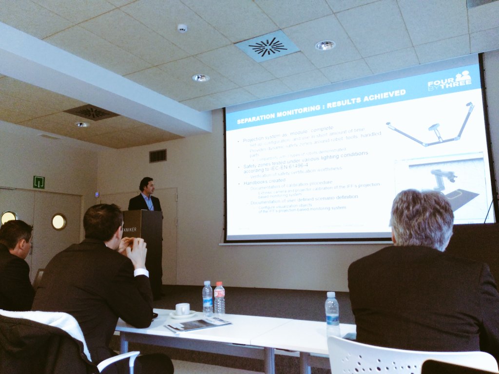 FourByThree (@fourbythree_prj) on Twitter photo And now <a href="/JoseSaenz_5/">Jose Saenz</a> from @Fraunhofer_IFF presents FourByThree's projection-based interaction, and how the system has been improved to be more "industry ready". Next steps include patenting and certification. More on exploitation later. And now <a href="/JoseSaenz_5/">Jose Saenz</a> from @Fraunhofer_IFF presents FourByThree's projection-based interaction, and how the system has been improved to be more "industry ready". Next steps include patenting and certification. More on exploitation later.