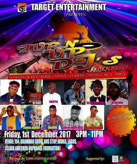 djochizzy's tweet photo. 1day countdown to #TurnUpDjsAkokaParty2017
#TURNUP https://t.co/jt7aUM8zv9