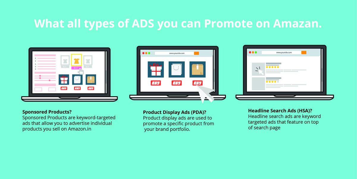 sellergyan's tweet photo. What all types of Ads you can promote on Amazon.
1) Sponsored Ads
2)Product Display Ads
3) Headline Search Ads
#headlineads #displayads #sponsoreads #productads #amazonads #FBA #selling #searchads #adverstise #keywordhunt #CPC #sellergyan https://t.co/RFTIBO9eed https://t.co/eveEv5KYS0