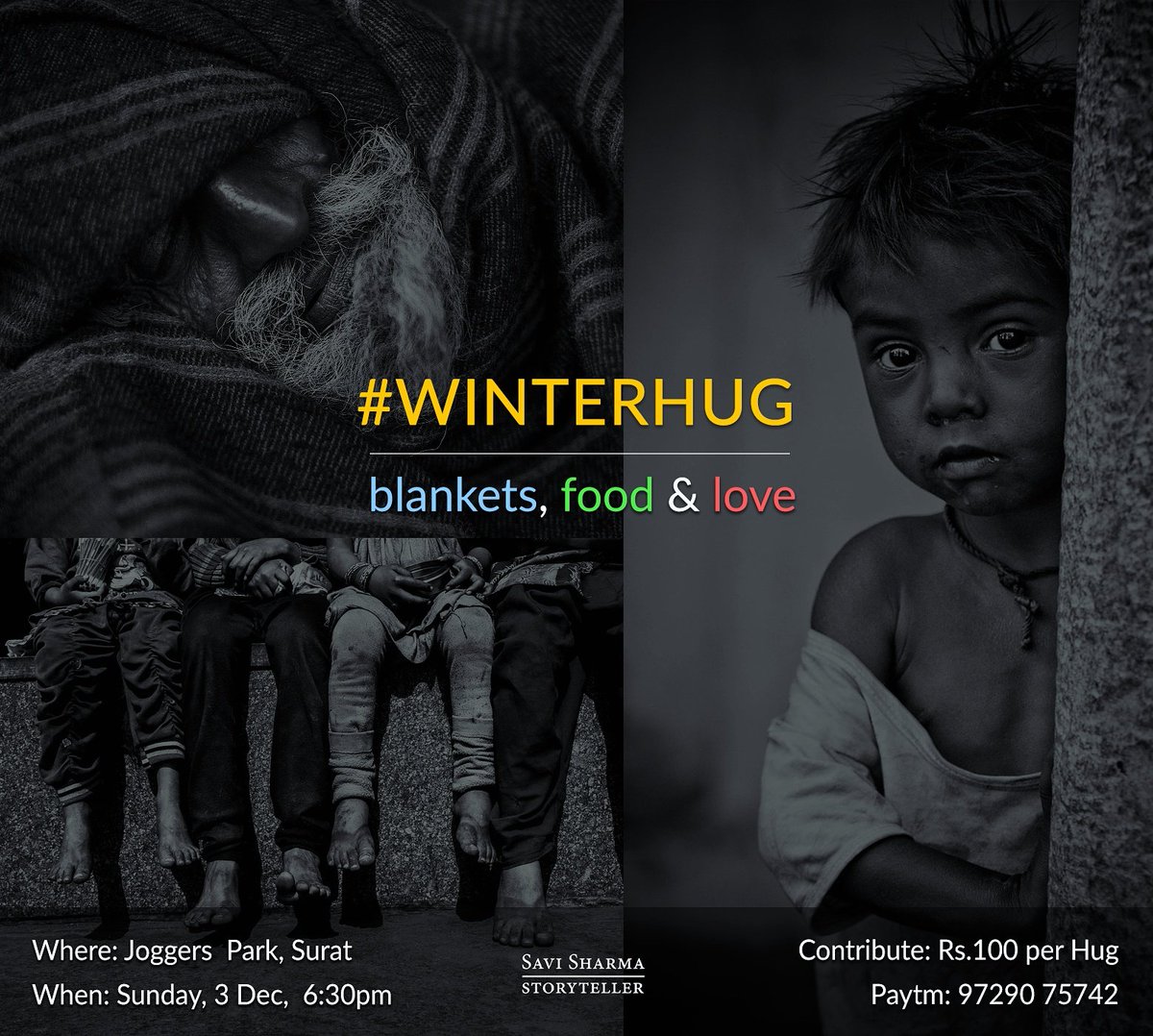 storytellersavi's tweet photo. Since last 2 winters, we have been distributing blankets & food packets to the needful. You guys contributed & volunteered to Christmas Hug and made it huge success! Thanks a ton!
It's time we do it again. #WinterHug
How many hugs are you sending? ❤️ https://t.co/AAWavisClp
