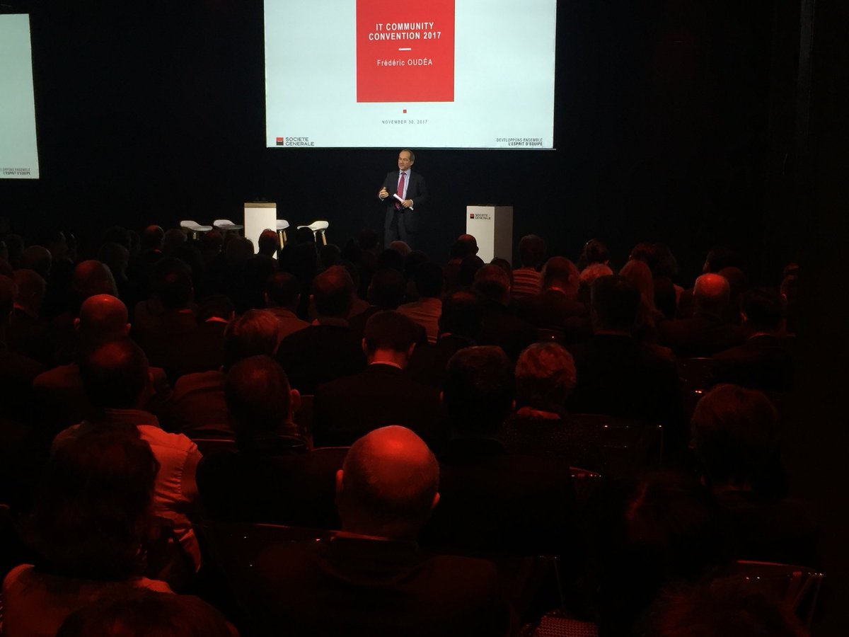 david verdier (@rikozarzour) on Twitter photo Crowd attention is palpable listening to <a href="/FredericOudea/">Frédéric Oudéa</a> talking about the pivotal role of IT in the evolution of the business model during the <a href="/SocieteGenerale/">Societe Generale Group</a> #ITCommunityConvention.
<a href="/SG_InsideIT/">SG InsideIT</a> Crowd attention is palpable listening to <a href="/FredericOudea/">Frédéric Oudéa</a> talking about the pivotal role of IT in the evolution of the business model during the <a href="/SocieteGenerale/">Societe Generale Group</a> #ITCommunityConvention.
<a href="/SG_InsideIT/">SG InsideIT</a>