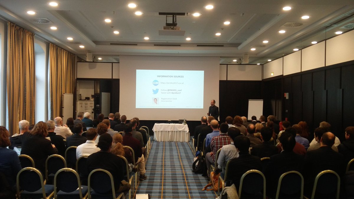 mfelderer's tweet photo. #profes17 has a healthy distribution of academic and industrial participants of 2/3 vs. 1/3 @PROFES_conf
https://t.co/rdxHjDBnyO