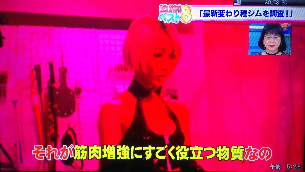 5時に夢中！でSMジムなるものが紹介されてる(ﾟдﾟ)
決っっしていかがわしいお店ではありません、れっきとしたジムだそうで…SMプレイによる筋肉トレーニングへの科学的効果も有効性が高いとか…ハァハァ