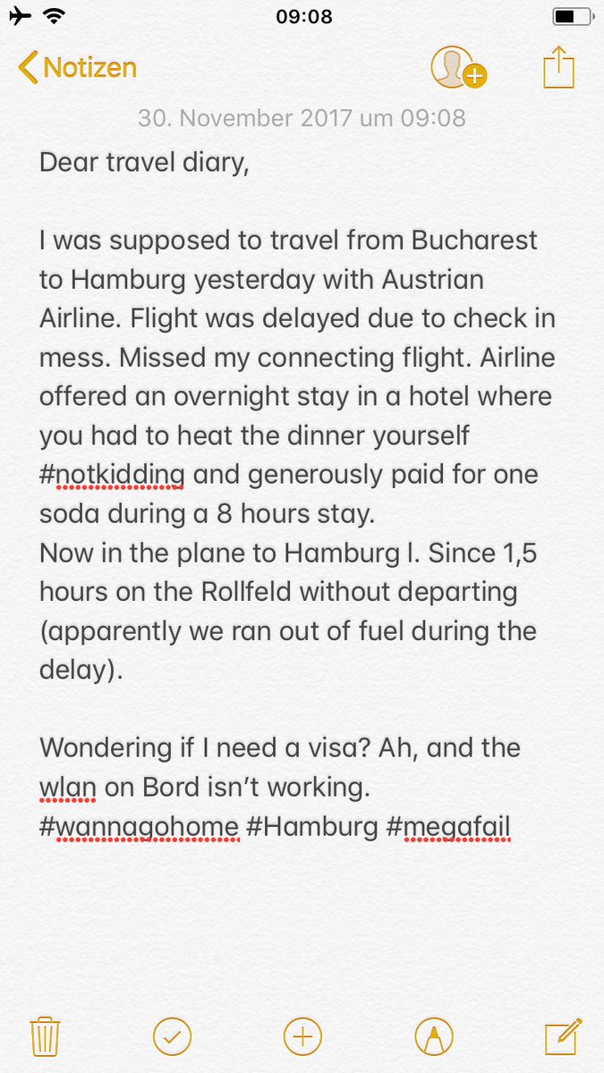 sylviaanna's tweet photo. Little travel diary proudly presented by @_austrian #fail #stillstuckinVienna #AustrianAirlines https://t.co/wVPyAd4ecR