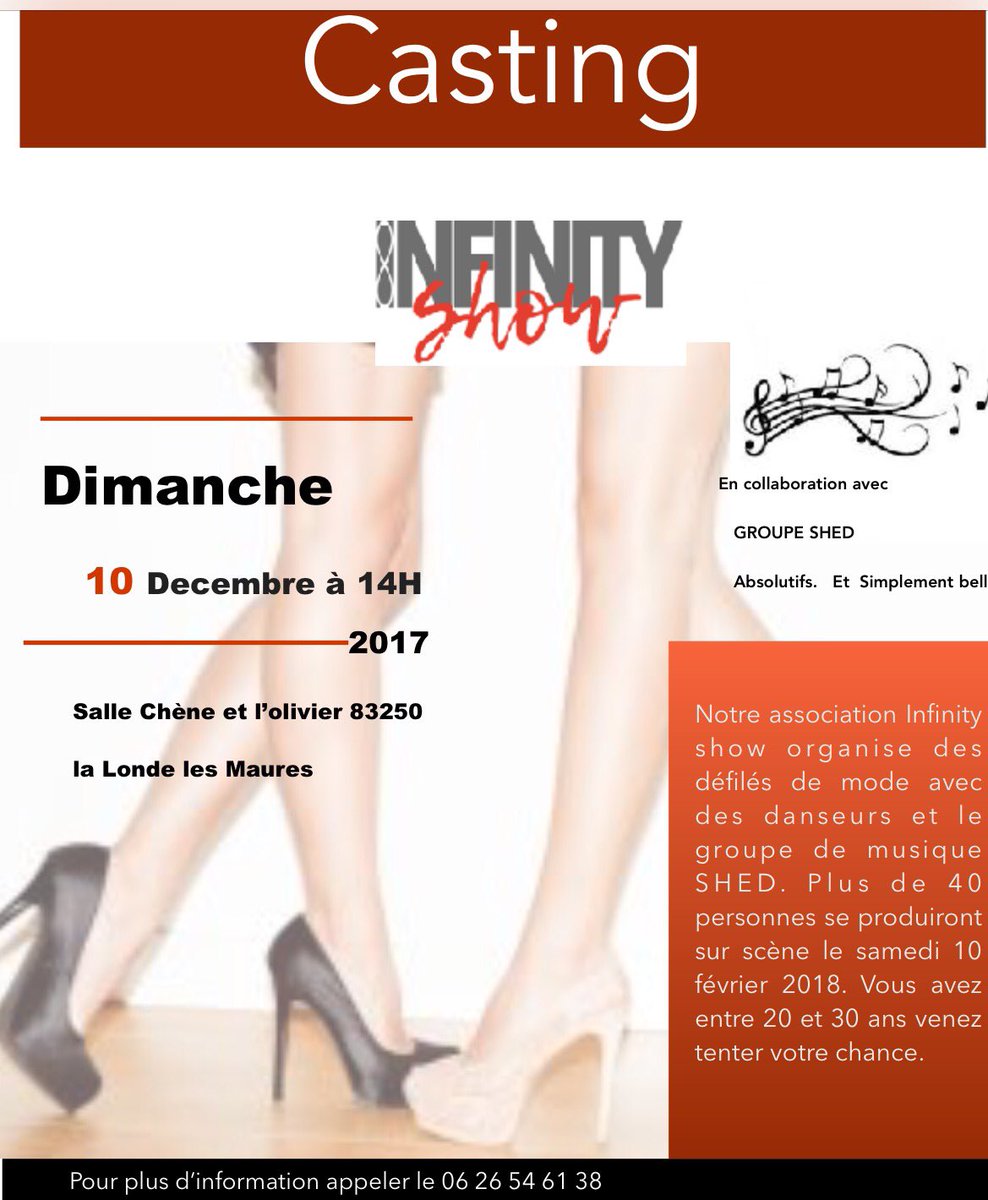 InfinityShowIS's tweet photo. #casting #défilé #Var #Show
#InfinityShow https://t.co/ffcfW2qF3W