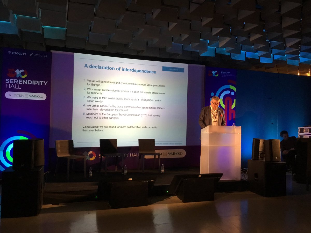 #Horizon2022: following the same path horizontally in an interdependent relationship. The new #tourism strategy for #Europe involves positive boundaries, cooperation and common values. #BTO2017