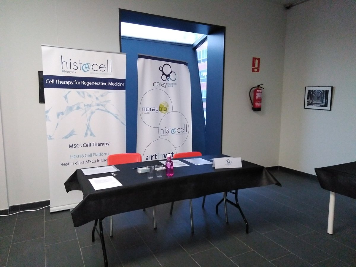 PaolaSalanueva's tweet photo. ¡Ya está preparado el stand de Noray Biosciences Group en el Kultur Birika de #Derio!

#Txorierri Meeting Point

#empleo @ArtinVet @noraybio @histocell @noraybg https://t.co/Av510IMeZ4