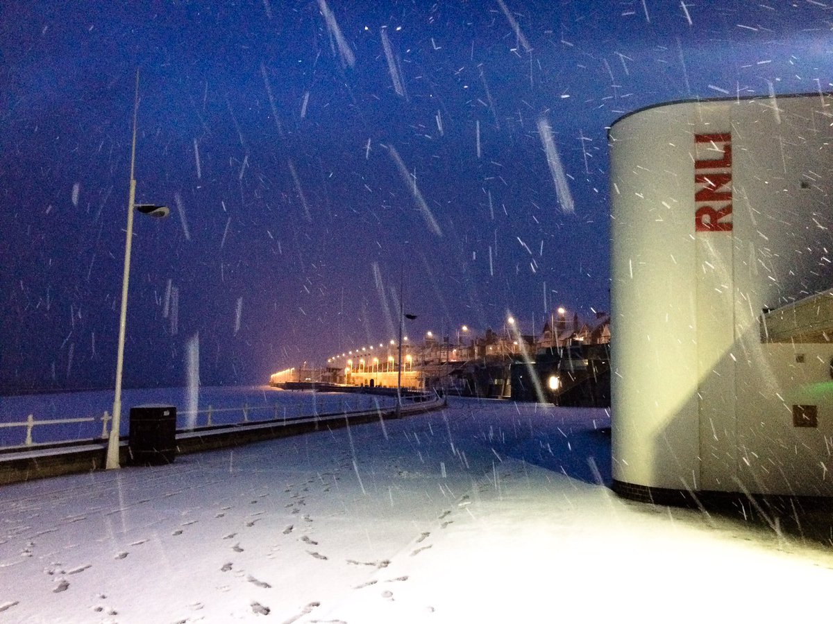 Tucked up after last nights exercise... a #blanketofsnow covers <a href="/BridlingtonRNLI/">Bridlington RNLI</a> today... #RNLI #shannon