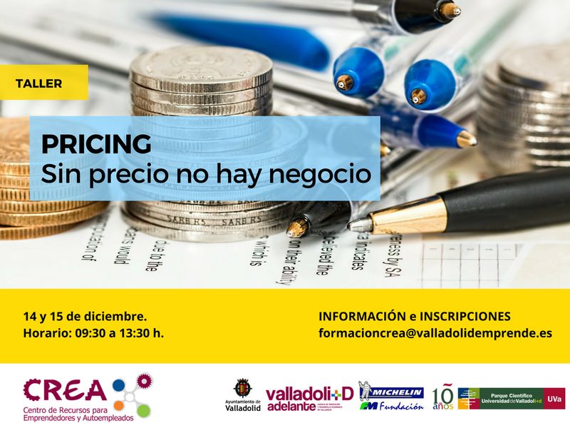 ideva_agencia's tweet photo. El #CREA2017 finaliza con una nueva edición del Taller de #Pricing con @luissendinoh ¡Ya podéis inscribiros! ✍️ https://t.co/gutumkAXCl
#emprendedores #empresas #Valladolid https://t.co/Hu2qqfoFnl